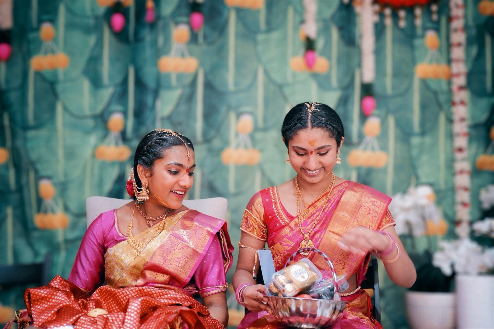 Community Event Photography with 2 women in Indian customes